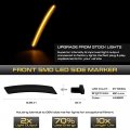 For Mini Cooper R55 R56 R57 R58 R59 R60 R61 2008-2014 4-piece Dark Smoke Amber Red Led Front Rear Bumper Fender Corner Side