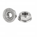Uxcell 10-24 304 Stainless Steel Serrated Flange Hex Machine Screw Lock Nuts 20pcs