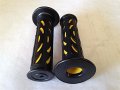 Smt-sport Bike Bean Style Engraved Gel Grips Yellow Compatible With Aprilla Bmw Ducati Triumph Kawasaki Suzuki Polaris Dirt