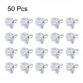 Uxcell 50pcs Plastic Shelf Support Pegs 5mm Cabinet Clips Shelf Steel Pin Peg Clear Bracket Style For Kitchen Furniture Book