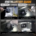 Hercoo License Plate Lights Lamp Lens Black Housing Compatible With 1995 1996 1997 1998 1999 2000 2001 2002 2003 2004 Tacoma