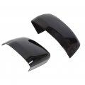 Black Top Half Mirror Covers Exterior Upper Compatible With 2011-2020 Jeep Grand Cherokee Dodge Durango
