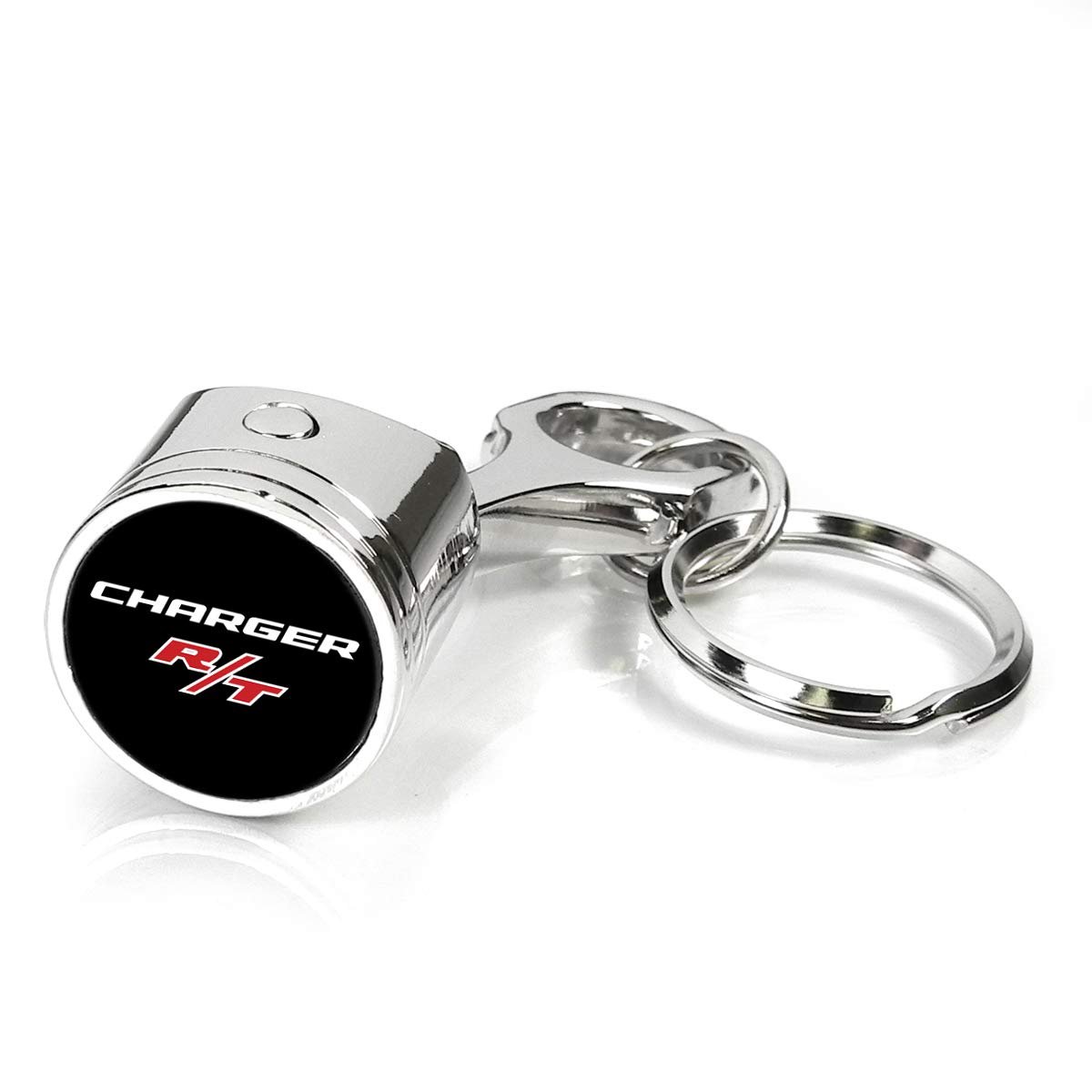 Dodge Charger R T Chrome Finish Engine Piston And Rod Metal Key Chain Keychain