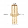X Autohaux 2 Pcs 19mm To 16mm Od Brass Barb Hose Straight Reducer Splicer Fitting For Air Water Gas Oil