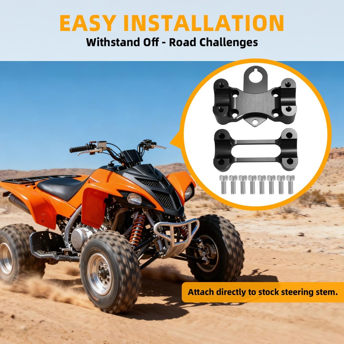 Fat 1 8 In Handlebar Riser Clamp Conversion Mount Kit For Yamaha Banshee Yfz350 Yfz 350 1987 2006 Aluminum Alloy Fixing Block