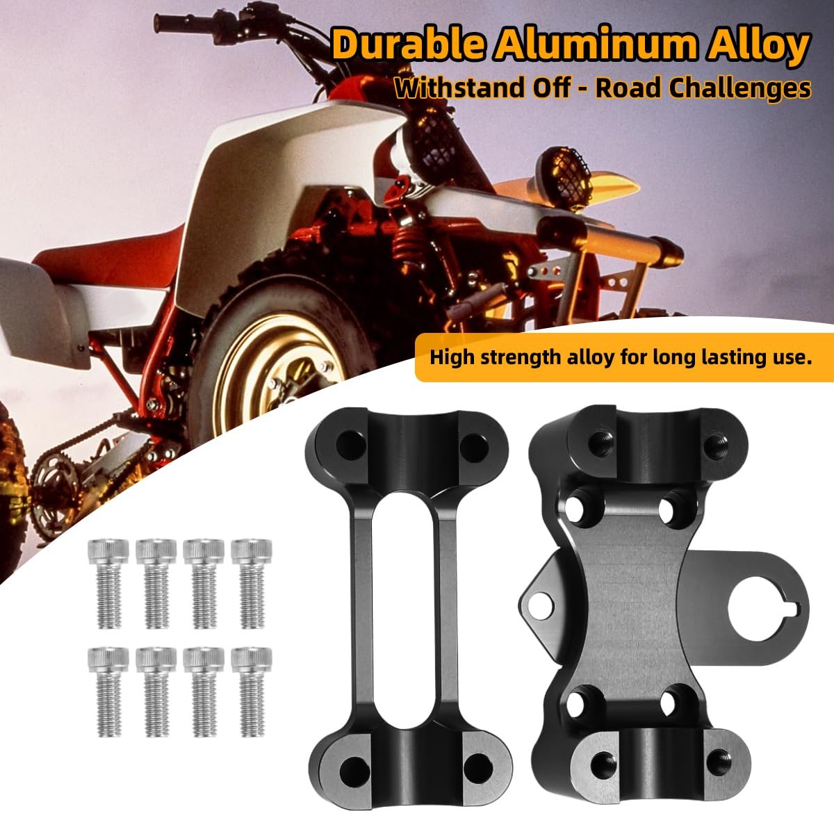 Fat 1 8 In Handlebar Riser Clamp Conversion Mount Kit For Yamaha Banshee Yfz350 Yfz 350 1987 2006 Aluminum Alloy Fixing Block