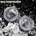 G-plus Clear Lens Fog Light Assembly Compatible With Dodge Caravan Chrysler Pacifica Sebring Jeep Driving Lamps W H10 Halogen