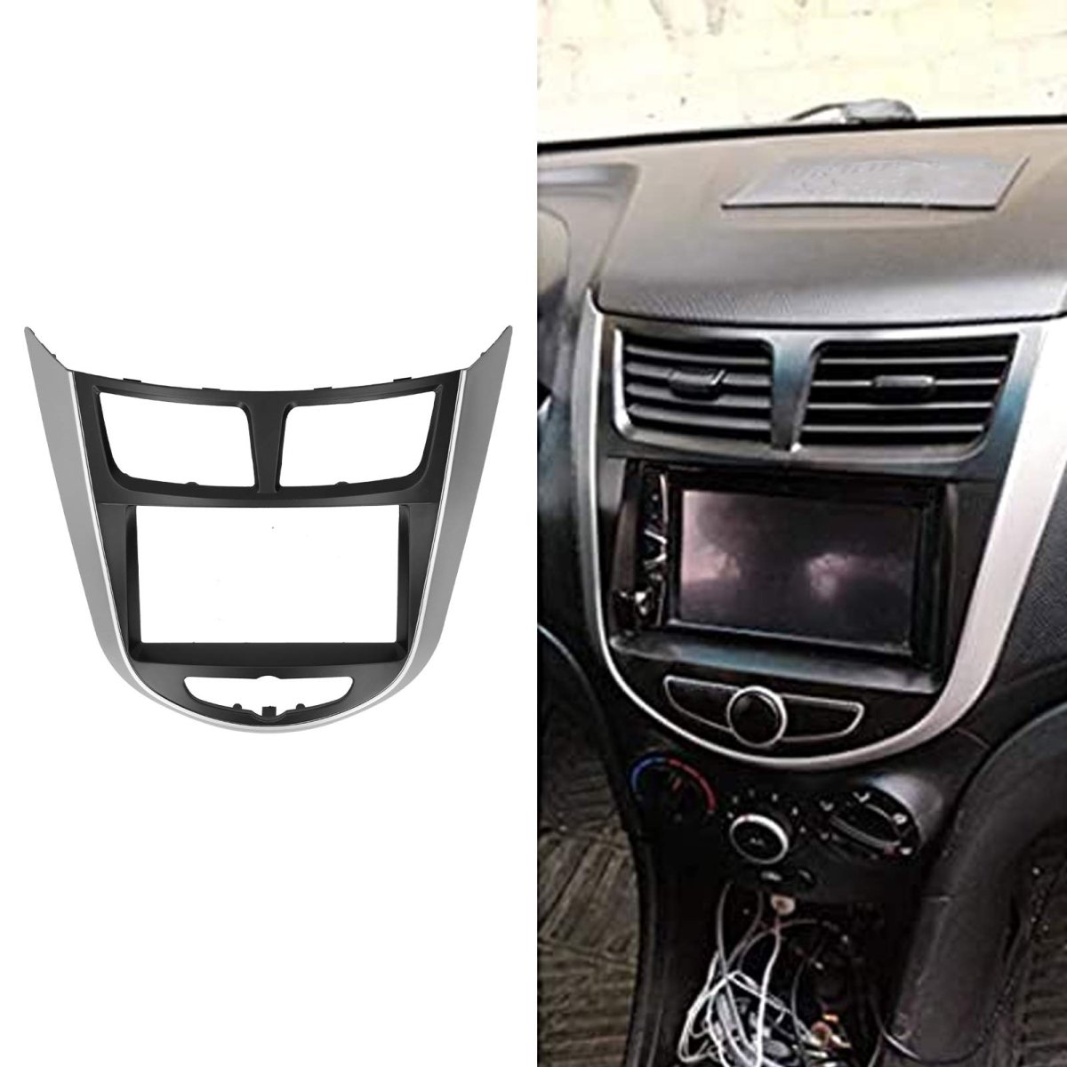 2din Radio Fascia Frame I25 Accent 2010-2014 Car Stereo Dash Panel Trim Dvd Navigation Installation Kit