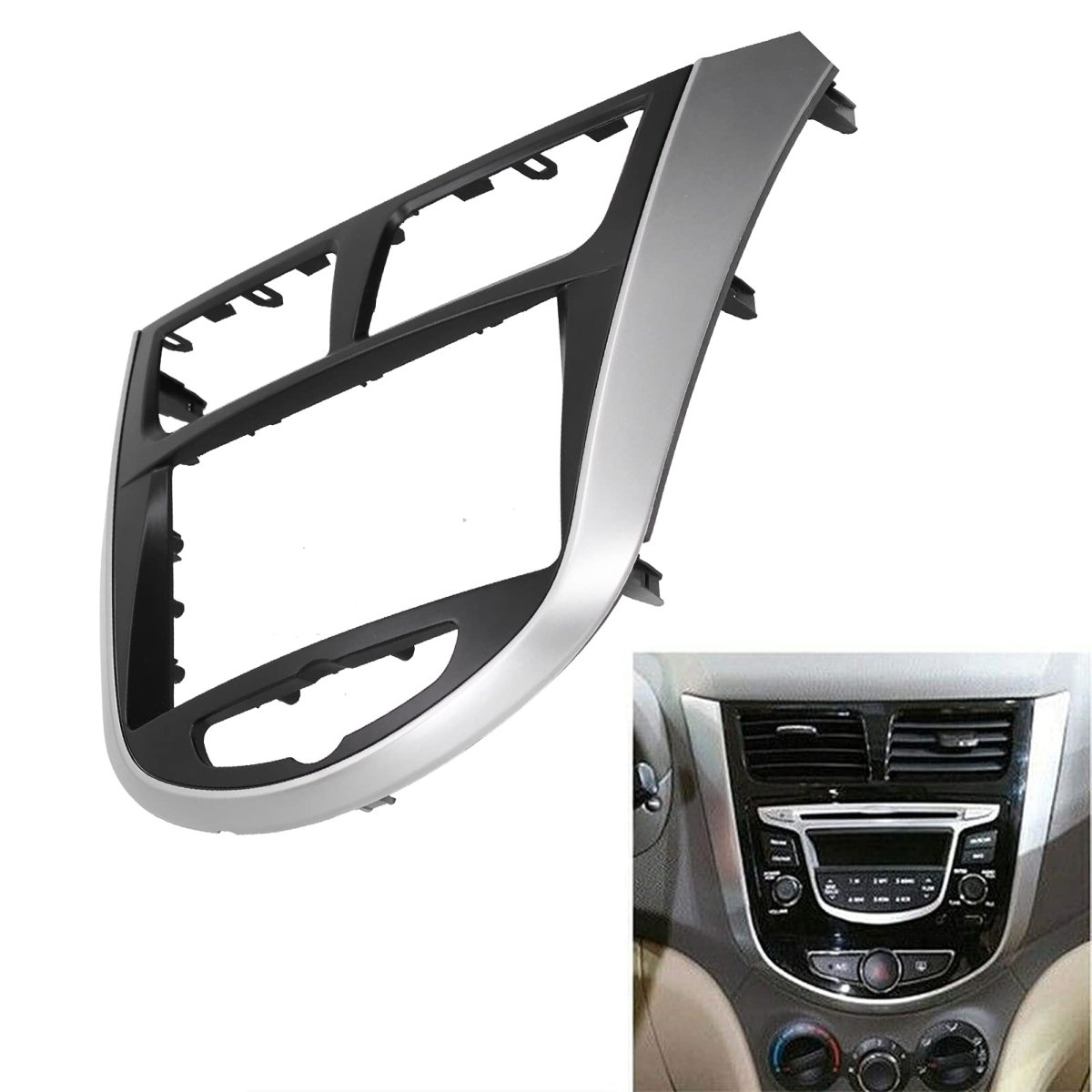 2din Radio Fascia Frame I25 Accent 2010-2014 Car Stereo Dash Panel Trim Dvd Navigation Installation Kit