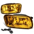 Compatible With Dodge Ram 1500-3500 Pair Of Amber Lens Polycarbonate Bumper Driving Fog Lights Lamps Switch
