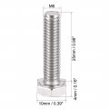 Uxcell M6x25mm Hex Bolts 304 Stainless Steel Hexagon Left Hand Screw Bolt 4pcs