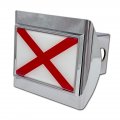 Elektroplate Alabama Chrome State Flag Crimson Cross All Metal Hitch Cover For Trucks And Suvs Fits Standard 2 Trailer