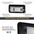Vipmotoz Full Led License Plate Light For Mini Cooper R50 R52 R53 Hatchback Convertible 6000k Diamond White 2-pieces Tag Lamp