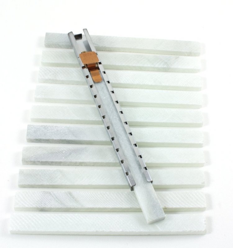 Soapstone Holder With 10 Flat Chalk For Welding Engineering And Slate Cheese Boards Aluminum Frame Professional Grade Natural