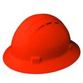 Erb Safety Products 19437 Americana Full Brim Vent Mega Ratchet Hi-viz Size 6 1 2 8 Orange 