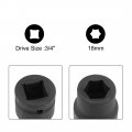 Uxcell 3 4-inch Drive By 18mm Shallow Impact Socket Cr-mo Alloy Steel 6-point Metric