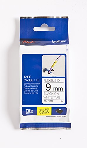 Brother Mobile Tzefx221 0 47 In X 9 8 Ft 12mmx3m Blue On White Iron-on Fabric Label For All Hge Hg Tze Tz Models