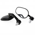Black Motorcycle 7 8 22mm Handle Bar End Mirrors For Yamaha Mt-07 Mt-09 Mt-10 Fz-09 Rear View