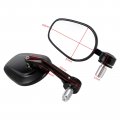 Topteng Black Motorcycle 7 8 22mm Handle Bar End Mirrors For Yamaha Mt-07 Mt-09 Mt-10 Fz-09 Rear View
