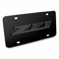 Ipick Image Made For Chevrolet Z71 Offroad 3d Gunmetal Gray Name Logo On Black Stainless Steel License Plate