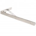 Mromax 1pcs Shelf Bracket 12 X 6 1inch 110lbs Heavy-duty Stainless Steel Solid Support Corner Brace Joint Right Angle Silver