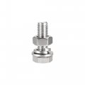 Uxcell M10 X 35mm Hex Head Screws Bolts Nuts Flat Lock Washers Kits 304 Stainless Steel Fully Thread Hexagon 4 Sets