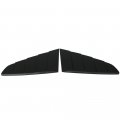 Window Louvers For 2015-2023 Ford Mustang Rear Side Quarter Scoops Unpainted Black Pp By Ikon Motorsports 