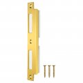Uxcell Door Strike Plate 180mm X 41mm 201 Stainless Steel Latch Deadbolt For Frame Jamb Gold