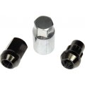 Wheel Lock Set For Gmc C1500 1990 1991 Carbon Steel Hyper Black Chrome 20 Piece Lug Nut Kit With Locking Nuts And Key 19mm Hex 