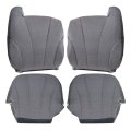 Cloth Front Seat Covers For Chevy Silverado Gmc Sierra 1999 2002 Dark Gray Trim 12c Fits 1500 2500 3500 Single Quad And Crew 