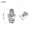 Uxcell 2pcs Metric Stainless Steel Straight Grease Fitting M5 X 0 8mm Thread Hydraulic Accessories