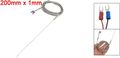 Uxcell A12100600ux0272 2m Wire Temprature Sensor Thermocouple Probe K Type 200 Mm X 1 