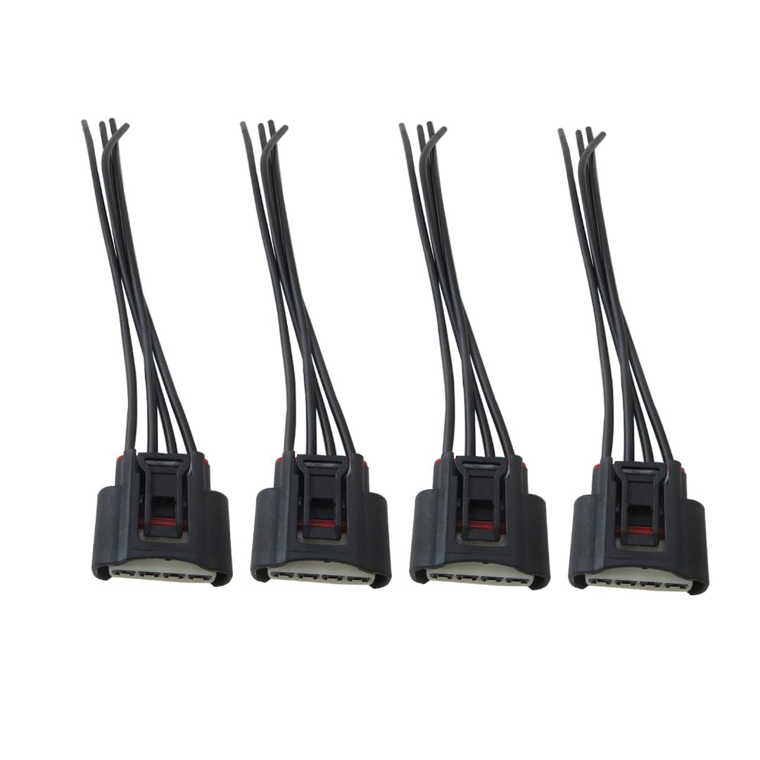 4x Ignition Coil Female Connector Plug Harness For 2008-2012 Land Rover Lr2 3 2l Repl 90919-02244 90080-19015 90919-02239