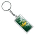 Graphics More Rectangle North Dakota State Tie Dye Keychain In Chrome Plated Metal 