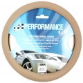 Bdk 14 5 5 Soft Perforated Leather Steering Wheel Cover Punch Grip Beige