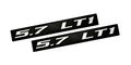2x Pair Set 5 7 Lt1 Silver On Black Highly Polished Real Aluminum Emblems Of 2