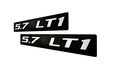 2x Pair Set 5 7 Lt1 Silver On Black Highly Polished Real Aluminum Emblems Of 2