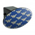 Wonder Woman Movie Blue Logo Pattern Oval Tow Trailer Hitch Cover Plug Insert