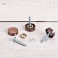 16 Pcs Screw Covers Caps 304 Stainless Steel Mirror Screws Decorative Cover Nails Fasteners For Sign Advertising Hardware