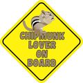 6in X Chipmunk Lover On Board Sticker Vinyl Caution Road Sign Stickers By Stickertalk 
