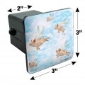 Pigs Could Fly Flying Clouds Sky Pattern Tow Trailer Hitch Cover Plug For 2 In Receivers Black Abs Plastic With Uv Resistant