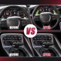 Pair Green Steering Wheel Shift Paddle Shifter Extension Cover Accessories For Dodge Challenger Charger 2015-2021 Durango