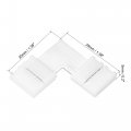 Uxcell 6 Pin 12mm 5050 Led Strip Light Solderless Gapless L Shape Connector White 6pcs