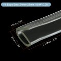 Uxcell U Channel Edge Trim 8 2ft Length Rubber Guard Seal Strip Protector Fit For 24-25mm 43 64 W X 1 3 16 H Clear