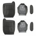 Autokay Driver Passenger Leather Seat Cover For Chevy Tahoe Suburban 2003-2006 Black