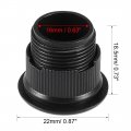 Uxcella 24 Pcs 16mm Black Plastic Push Button Switch Hole Panel Plug
