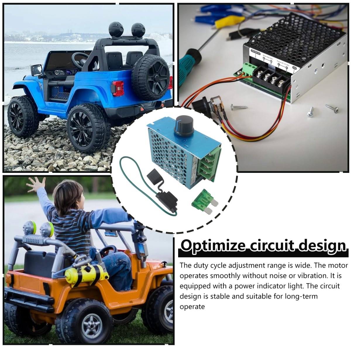 Dc 7-70v Motor Speed Controller 30a Fuse Pwm Brushed For Power Tools 500w Output With 15cm Wire And Run Stop Brake Switch