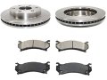 Front Semi-metallic Brake Pad And Rotor Kit For 2000-2006 Chevy Tahoe 