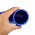 X Autohaux 1 Set 57mm 25 Id 90 Degree Elbow Engine Silicone Hose Blue For Car Intercooler Intake Piping With 2 Pcs Clamps