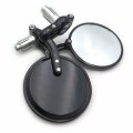 Httmt Mt339-003-25- Compatible With Black Foldable Universal Motorcycle Round 1 25 Mm Handle Bar End Side Mirrors